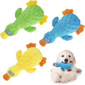 3Pcs Duck-Shaped Dog Plush Toy With Squeaky Ball Crinkle Paper Cute Interactive Puppy Toy or Aggressive Chewer For Small Medium Large Dogs