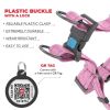 Pink Re Cotton Dog Harness Eco Friendly Small Size 17-22 inch Dog Harness for Small Medium Dogs Reflective Dog Harness with Adjustable Size