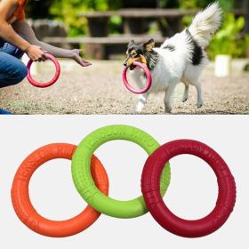 EVA Pet Flying Discs Dog Interactive Toy Training Ring Puller Bite-Resistant Wear-Resistant Outdoor Dog Trainer Pet Supplies (Color: Green)