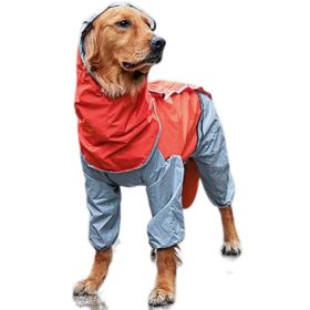 Four-Legged Waterproof All-Inclusive Raincoat for Pets (size: ORANGRGRAY-5XL)