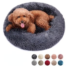 Soft Dog Bed Cat Beds Cat Sleeping Plush Mat Cushion Kitten Nest Sofa Kennel For Puppy Colorful Fluffy Warm Comfortable Pet Bed (Color: Grey)