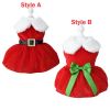 Christmas Dog Dresses For Small Dog Clothes Christmas Cat Pet Dress Fancy Princess Puppy Dress Festival Apparel