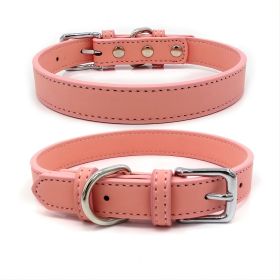 New Soft Puppy Collar For Dog And Cat; Leather Pet Collar Necklace For Small Medium Dog; adjustable dog collar (Color: Red)