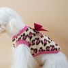 Winter Warm Pet Clothing For Small Dogs Soft Coral Vest Puppy Coat Leopard Print Dogs Costume