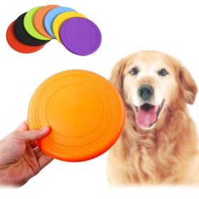 7 Colors Puppy Medium Dog Flying Disk Safety TPR Pet Interactive Toys for Large Dogs Golden Retriever Shepherd Training Supplies (Color: Light Green)